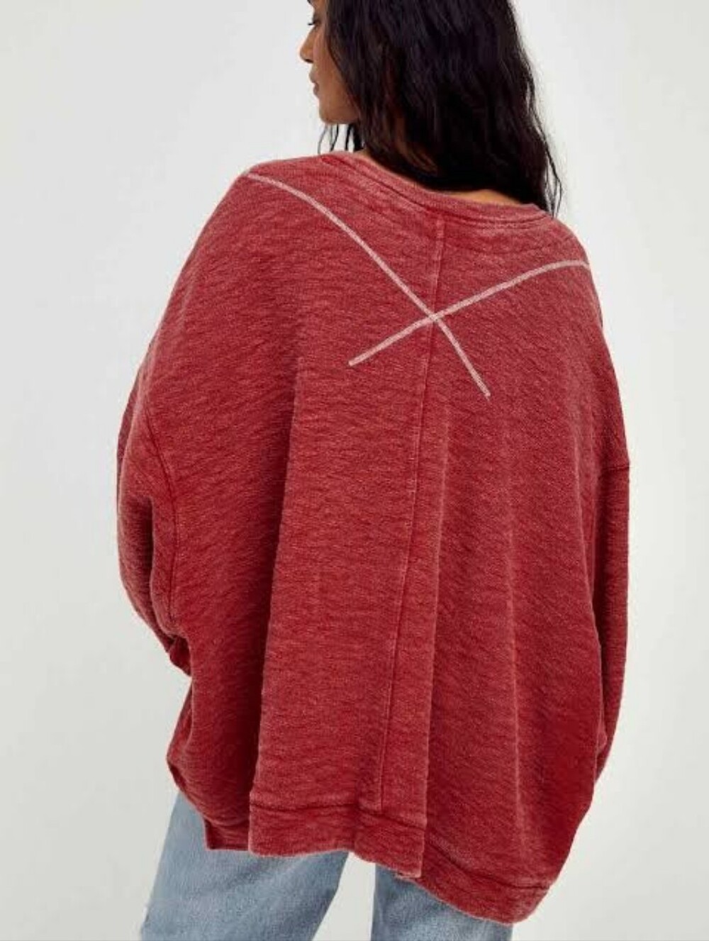 Free People Come Again Tee Sweater In LILAC COLOR - Picture 5 of 5